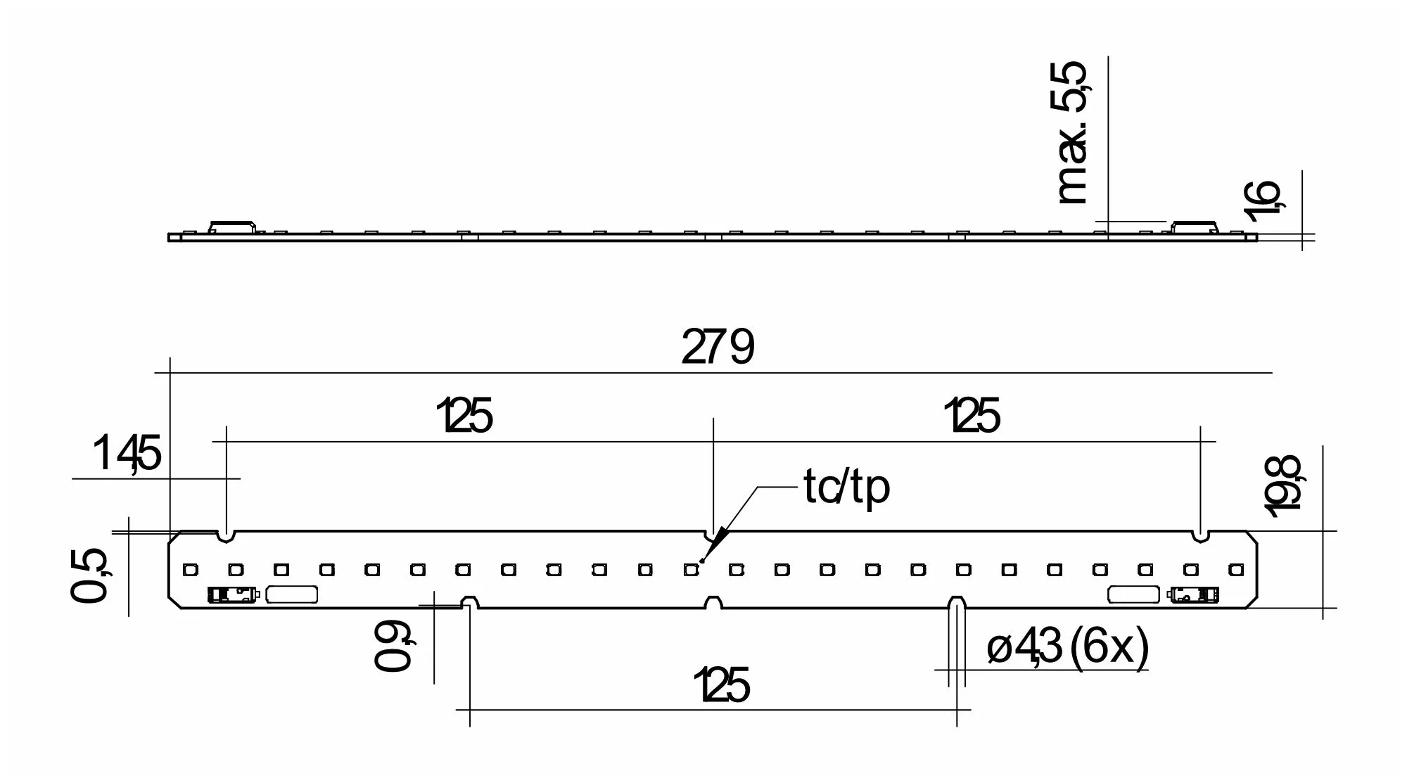 Tridonic 20x560mm 1250lm 840 HV SNC3, LED Linear Module, Long life-time, IP00, 5yrs Warranty. 28002919  Tridonic LLE